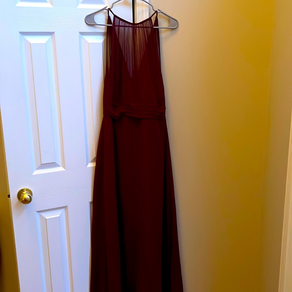 Bridesmaid dress burgundy size 10